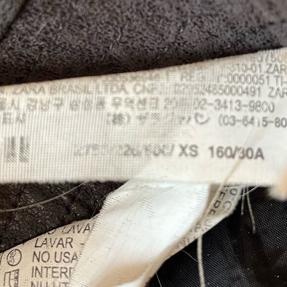 Zara Moto Style Cropped Shirt Sleeve Faux Suede Jacket Gray Size Medium - Picture 5 of 6